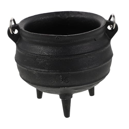 VICASKY Gusseisen Räuchertopf mit Griff Hitzebeständiger Kompakter Dreibein-kleintopf für Räucherrituale Wachsschmelzen und Aromatherapie Vielseitiger Rustikaler Kerzenhalter für Zuhause von VICASKY