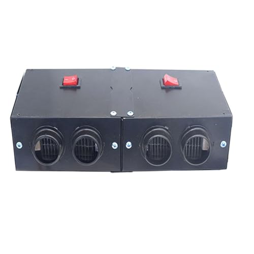 VICASKY Haartrockner Auto 24V Auto Heizlüfter 24V 500w 4 Löcher Auto Heizung Defroster, Auto Heizung Entfroster Tragbar Auto Heizung für Fast Heating Defrost Defogger von VICASKY