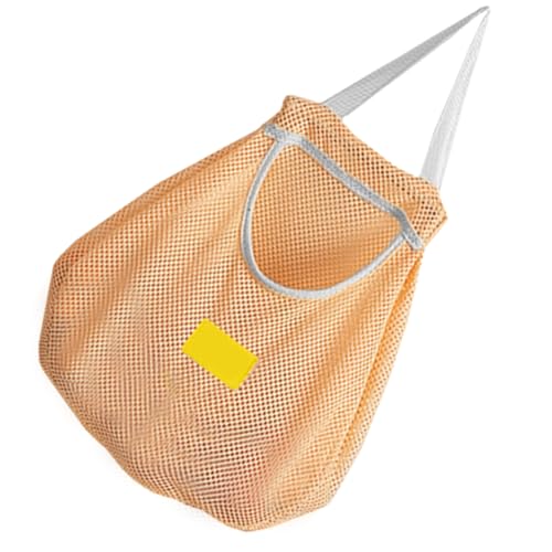 VICASKY Hängende Gemüsetasche aus Mesh Wiederverwendbarer Aufbewahrungsbeutel für Knoblauch Ingwer und Kartoffeln Eleganter Weißer Wandbeutel für Ordentliche Küche und Optimale Frische von VICASKY