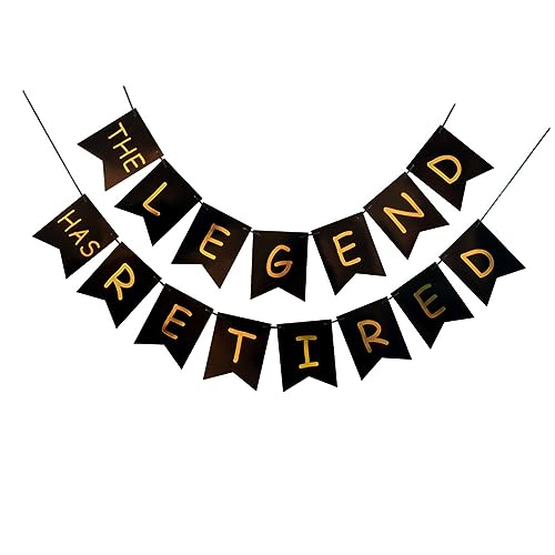 VICASKY Hängendes Banner Set zum Ruhestand mit Glitzerbuchstaben Partydekoration für Pensionierung Kreative Gestaltung für Unvergessliche Erinnerungen und Festliche Anlässe von VICASKY
