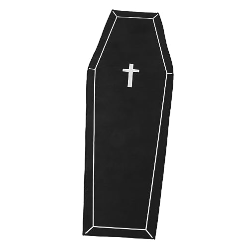 VICASKY Halloween Kaffeetischmatte mit Rutsch Funktion Schwarzes Goth Coffin Design für Badezimmer und Eingangsbereich für Partys und Dekoration VICASKY Halloween Kaffeetischmatte mit Rutsch Funktion Schwarzes Goth Coffin Design für Badezimmer und Eingangsbereich für Partys und Dekoration von VICASKY