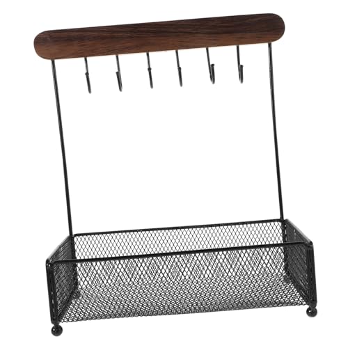 VICASKY Halskettenhalter Ablagefläche Raumdekor Für Eingangsbereich Regal Für Küchentheke Tischregal Mit Haken Für Schmuck Und Utensilien von VICASKY