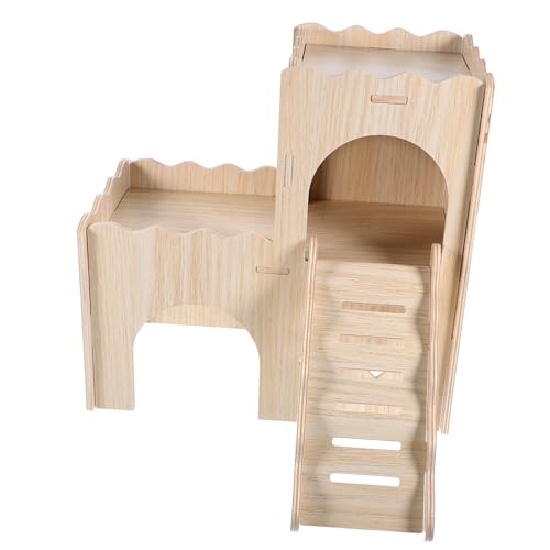 VICASKY Hamsterhaus aus Robustem Holz mit Zweistöckigem Versteck und Leiter Kratzfestes Langlebiges Meerschweinchen Versteck für Privatsphäre Spielspaß und Entspannte Kleintiere VICASKY Hamsterhaus aus Robustem Holz mit Zweistöckigem Versteck und Leiter Kratzfestes Langlebiges Meerschweinchen Versteck für Privatsphäre Spielspaß und Entspannte Kleintiere von VICASKY