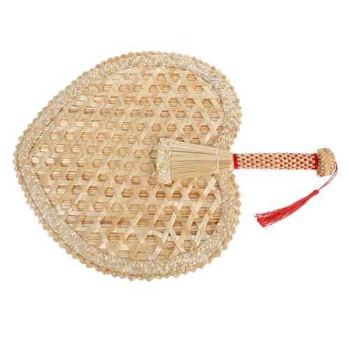 VICASKY Handgewebter Herzförmiger Sommerfächer aus Natürlichem Weizenstroh Robustes Design mit Griff Optimaler Handgehaltener Fächer für Hochzeit Heimdeko und Unterwegs Leicht und VICASKY Handgewebter Herzförmiger Sommerfächer aus Natürlichem Weizenstroh Robustes Design mit Griff Optimaler Handgehaltener Fächer für Hochzeit Heimdeko und Unterwegs Leicht und von VICASKY