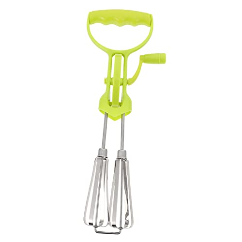 VICASKY Handmixer mit Kurbel Leichter Eierschläger zum Backen Langlebiger Küchenquirl Grün Handbetriebener Schneebesen für Effizientes Rühren und Verstauen von VICASKY