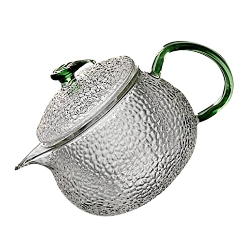 VICASKY Hitzebeständige aus Dickem Borosilikatglas mit Grünem Griff Hammermuster für Herd Praktischer Teebereiter mit Verbrüh Griff für Kung Fu Tee und Hausgebrauch VICASKY Hitzebeständige aus Dickem Borosilikatglas mit Grünem Griff Hammermuster für Herd Praktischer Teebereiter mit Verbrüh Griff für Kung Fu Tee und Hausgebrauch von VICASKY