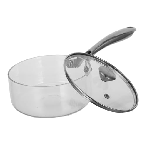 VICASKY Hitzebeständiger Glas topf mit Deckel und Edelstahlgriff Kleiner Kochtopf zum Köcheln Kochen und Simmern für Nudeln Milch und Suppen Glaskeramikkochfeldern VICASKY Hitzebeständiger Glas topf mit Deckel und Edelstahlgriff Kleiner Kochtopf zum Köcheln Kochen und Simmern für Nudeln Milch und Suppen Glaskeramikkochfeldern von VICASKY