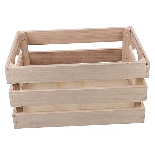 VICASKY Holz Aufbewahrungsbox Rechteckig Vielseitiger Desktop Organizer für Stifte Karten Handy Natürlicher Look für Zuhause Büro Studium Ordentliche Arbeitsfläche von VICASKY