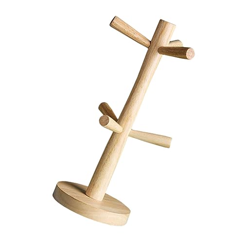 VICASKY Holz Becherhalter Abtropfständer Praktischer Tassenhalter Küchenregal Tisch Organizer Für Zuhause Restaurant Modernes Design Robust VICASKY Holz Becherhalter Abtropfständer Praktischer Tassenhalter Küchenregal Tisch Organizer Für Zuhause Restaurant Modernes Design Robust von VICASKY