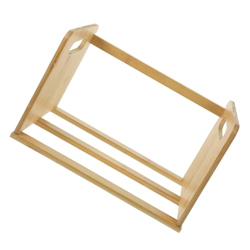 VICASKY Holz Bücherregal Tisch Organizer Schallplattenständer Aus Massivholz Platzsparend Für Vinyl Und Bücher Für Schlafzimmer Und Büro von VICASKY