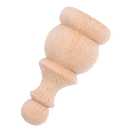 VICASKY Holz Dekorative Finials Handgeschnitzte Möbel Ornamente Vielseitig für Treppen Bettpfosten Innenbereich Minimalistisches Design Natürliche Holzverzierungen für DIY Bastelprojekte von VICASKY