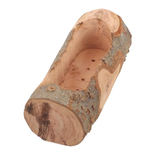 VICASKY Holz Futternapf für Kleintiere Horizontale Doppelfächer Schüssel für Hamster und Chinchillas Abwaschbar Sicheres Design für Angenehmes Fütterungserlebnis von VICASKY