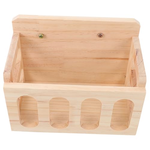 VICASKY Holz Heufütterer für Kleine Kaninchen und Meerschweinchen Stabiles Futterregal für Kleintiere Glatte Oberfläche Langlebiger Heuraufe Futterspender zur Abfallvermeidung im Käfig von VICASKY