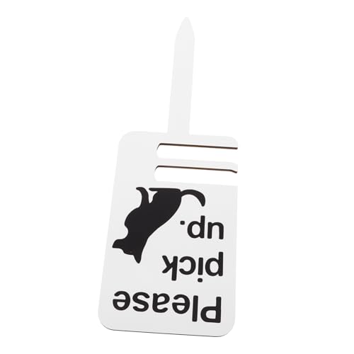 VICASKY Holz Steckschild Bitte Hundekotentsorgung Garten Dekoration Wetterfestes Pet Clean Up Warnschild Installieren Vielseitig für Innen und Außenbereiche Geeignet von VICASKY