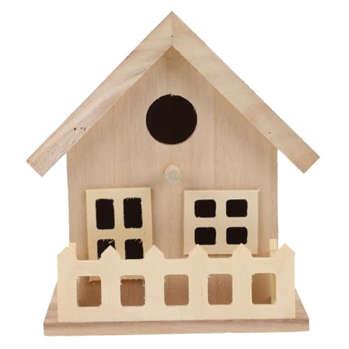 VICASKY Holz Vogelhaus Gartenhaus Wetterfest Vogelhaus zum Aufhängen mit Großem Futterplatz Langlebig für Außenbereich Balkon und Gartendekoration von VICASKY