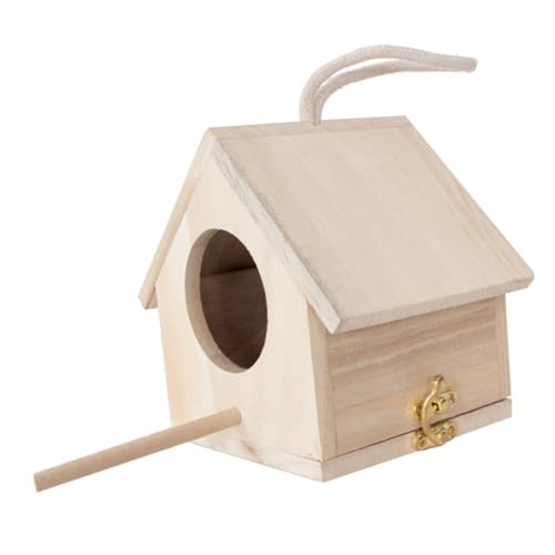 VICASKY Holz Vogelhaus zum Aufhängen Stabiles Holz Nistnest mit Langem Sitzstange Wetterfestes Vogelhäuschen für Kleine Vögel Natürlicher Schlafplatz für Garten Balkon und Innenbereich VICASKY Holz Vogelhaus zum Aufhängen Stabiles Holz Nistnest mit Langem Sitzstange Wetterfestes Vogelhäuschen für Kleine Vögel Natürlicher Schlafplatz für Garten Balkon und Innenbereich von VICASKY