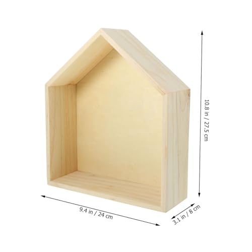VICASKY Holz Wandregal Fünfeckiges Schwebendes Wandboard Hausform Regalbrett für Wohnzimmer Schlafzimmer Büro Rustikales Wohnwand Dekor mit Glatter Oberfläche und Erweiterter Aufbewahrung VICASKY Holz Wandregal Fünfeckiges Schwebendes Wandboard Hausform Regalbrett für Wohnzimmer Schlafzimmer Büro Rustikales Wohnwand Dekor mit Glatter Oberfläche und Erweiterter Aufbewahrung von VICASKY