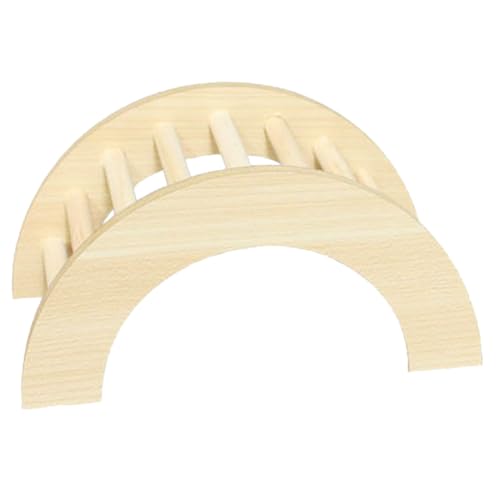 VICASKY Holzbrücke für Kleine Haustiere rutschfeste Kletterbrücke aus Natürlichem Holz Robust und Geruchsfrei Geeignet für Hamster Rennmäuse und Chinchillas Platzsparend und Pflegeleicht von VICASKY