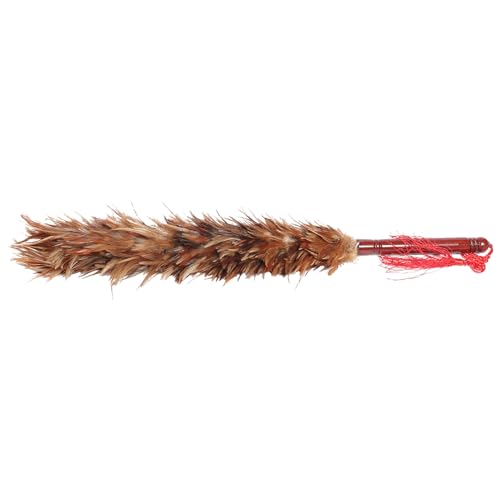 VICASKY Hühnchenfedern Staubwedel mit Holzgriff Wiederverwendbarer Duster für Auto und Haushalt Leicht und Langlebig für Gründliche Aller Oberflächen von VICASKY