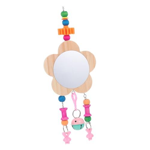VICASKY Hühnerspielzeug Holz mit Spiegel und Glocke zum Aufhängen Robustes Pet Hen Mirror Fördert Beschäftigung und Geistige Entwicklung Einfach im Käfig zu Befestigen für VICASKY Hühnerspielzeug Holz mit Spiegel und Glocke zum Aufhängen Robustes Pet Hen Mirror Fördert Beschäftigung und Geistige Entwicklung Einfach im Käfig zu Befestigen für von VICASKY