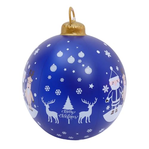 VICASKY Jumbo PVC Inflatable Christmas Ball Wetterfest Bunte Farbige Weihnachtskugel Für Außenbereich Garten Dekoration Dauerhaft Wetterbeständig von VICASKY