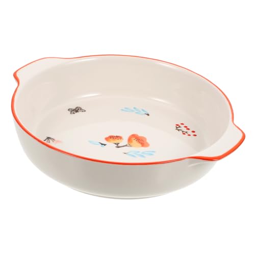 VICASKY Keramik Backform Langlebig und Hitzebeständig für Aufläufe und Kuchen Elegant mit Einzigartigem Muster Sicher für Mikrowelle und Ofen von VICASKY