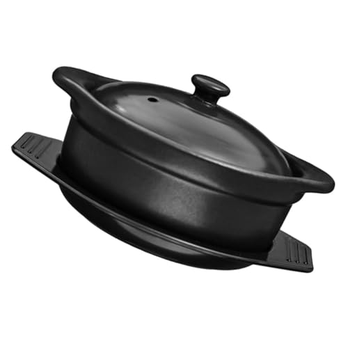 VICASKY Keramik Casserole Topf mit Deckel und Doppelgriffen Praktischer Haushalts Kochtopf für Schmoren Suppen und Eintöpfe Hitzebeständig für Person für Zuhause von VICASKY