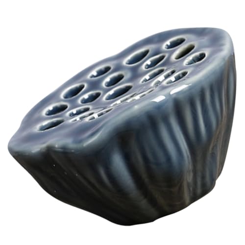 VICASKY Keramik Lotus Pod Vase Klein Dekorativ Vielseitig Einsetzbar als Blumenvase Teetablett und Deko für Hochzeit Wohnzimmer und Büro mit Einzigartigem Chinesischem Design von VICASKY