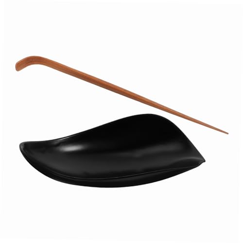 VICASKY Keramik Tee Schaufel Set Traditioneller Chinesischer Teelöffel Multifunktional Langlebig Präzises Dosieren Integriertes Design für Gong Fu Tee Zubereitung von VICASKY