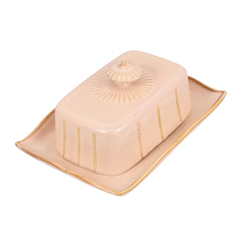 VICASKY Keramische Butterdose mit Deckel Vintage Butterbehälter für Küche und Arbeitsplatte Rechteckige Aufbewahrungsbox für Butter Käse und Desserts Frische Lebensmittelbewahrung VICASKY Keramische Butterdose mit Deckel Vintage Butterbehälter für Küche und Arbeitsplatte Rechteckige Aufbewahrungsbox für Butter Käse und Desserts Frische Lebensmittelbewahrung von VICASKY