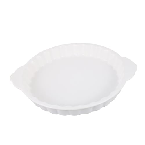 VICASKY Keramischer Binaural Backblech Servierplatte Praktische Küchenbackform mit Doppelten Verbrennungsgriffen für Backen und Servieren von Speisen von VICASKY