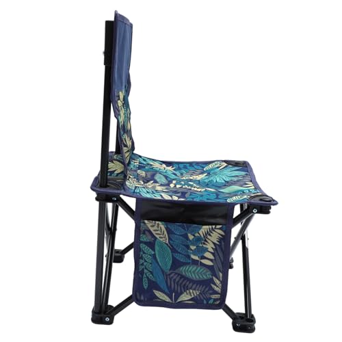 VICASKY Klappbarer Angelstuhl mit Rückenlehne Faltbarer Campingstuhl aus Stahl und Oxford Tragbar für Outdoor Strand und Freizeit Stabile Sitzgelegenheit für Erwachsene Zufällige Farbe von VICASKY