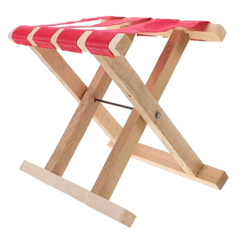 VICASKY Faltbarer Campingstuhl Holz Robuster Tragbarer Klappstuhl Für Outdoor-aktivitäten Angeln Und Garten Mit Von Stilvollem Martinrot von VICASKY