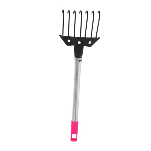 VICASKY Kleiner Hand-gartenrechen mit Vielseitiges Gartengerät zum Lockern Greifen und von Erde Leichtes und Tragbares Werkzeug für Gartenarbeit und Topfpflanzen Effizientes von VICASKY