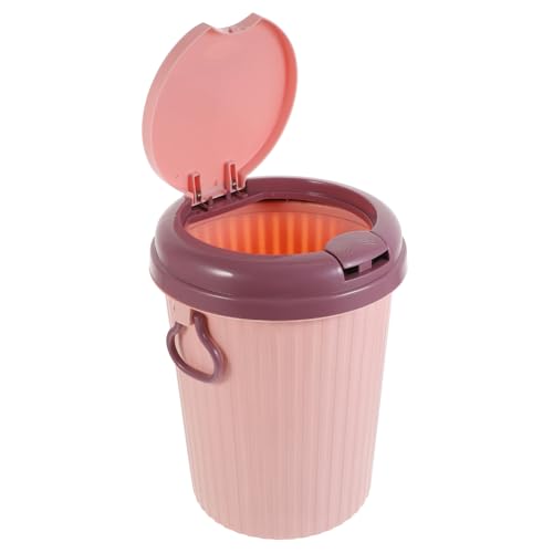 VICASKY Kompakter Abfalleimer mit Deckel Praktischer Pressmechanismus für Bad und Küche Platzsparend Modernes Design Vielseitig Verwendbar für Haushaltsmüll VICASKY Kompakter Abfalleimer mit Deckel Praktischer Pressmechanismus für Bad und Küche Platzsparend Modernes Design Vielseitig Verwendbar für Haushaltsmüll von VICASKY