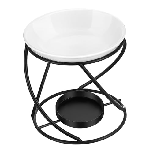 VICASKY Kompakter Teelichthalter Duftölbrenner Vielseitiger Wachsschmelzer mit Metallgestell Eleganter Aromatherapie Diffusor für Kleine Räume Stimmungsvolle Wohnraumdeko von VICASKY
