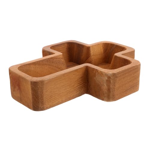 VICASKY Kreuzablage Holz Servierschale Käsebrett aus Holz Obst-Deko-Tablett Obstteller Tablett zum Servieren von Snacks Vintage Ringschale Obstschale Braun VICASKY Kreuzablage Holz Servierschale Käsebrett aus Holz Obst-Deko-Tablett Obstteller Tablett zum Servieren von Snacks Vintage Ringschale Obstschale Braun von VICASKY