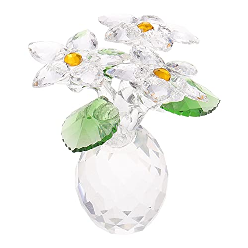 Kristall Miniatur Figur Poinsettia Kristall Glas Sammlerstück Weihnachtsstern Statue Figur Feng Shui Bonsai Glasblume Poinsettia deko für Weihnachten Zuhause Tischdeko von VICASKY