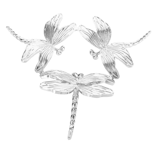 VICASKY Kristallkugel Halter Metallständer mit Libellen Design Mittlere Silberfarbener Displayständer für Glaskugeln Hochwertige Deko für Büro und Eleganter Kugelhalter für Schreibtisch von VICASKY