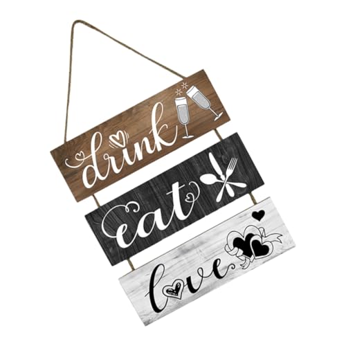 VICASKY Küchen Holzschild Türhängeschild Restaurant Dekoratives Schild aus Holz für Verschiedene Räume Langlebig und Leicht Einzigartiges Design für Zuhause von VICASKY