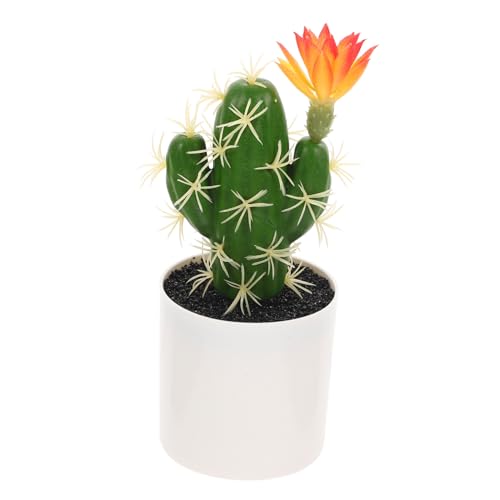 VICASKY Künstlicher Kaktus Bonsai mit Topf Langlebige Kunststoff Sukkulente Kleines Dekoratives Zimmerpflanzen Ornament für Wohnzimmer Büro Schreibtisch Realistische Nachbildung von VICASKY