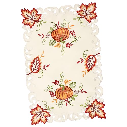 VICASKY Kürbis Tischset Für Herbst Thanksgiving Platzset Geschirrmatte Esstischunterlage Isoliertes Stoffmaterial Platzset von VICASKY