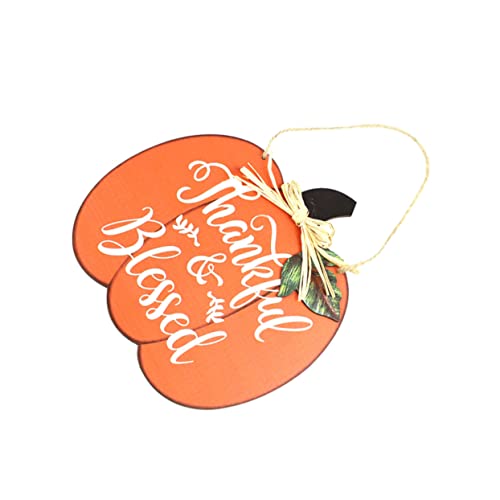 VICASKY Kürbisförmiges Holzschild für Thanksgiving Dekorative Tür und Wandhängedekoration für Innen und Außenbereich für Herbstfeiern und Erntedankfest VICASKY Kürbisförmiges Holzschild für Thanksgiving Dekorative Tür und Wandhängedekoration für Innen und Außenbereich für Herbstfeiern und Erntedankfest von VICASKY