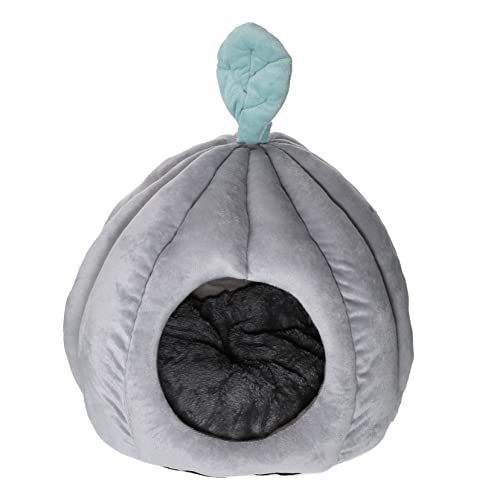 VICASKY Kürbisförmiges Katzenbett für Winter Warmes und Haustierhaus für Katzen und Kleine Hunde Abnehmbar und Waschbar Graues VICASKY Kürbisförmiges Katzenbett für Winter Warmes und Haustierhaus für Katzen und Kleine Hunde Abnehmbar und Waschbar Graues von VICASKY