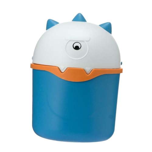 VICASKY Kunststoff Mini Abfallkorb mit Deckel Lustiger Mülleimer für Büro und Küche für Schreibtischabfälle Organizer Blau von VICASKY