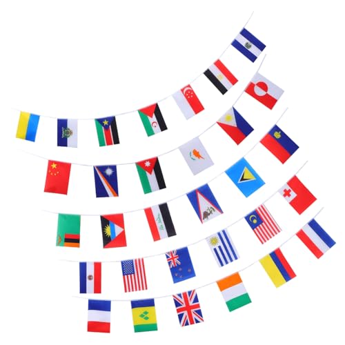 VICASKY Länder Nationalflaggen Wimpelkette Banner aus Polyester Leichte Langlebige Hängedeko für Sportveranstaltungen Partys Internationale Events Schule Fanfeiern Outdoor Nutzung von VICASKY