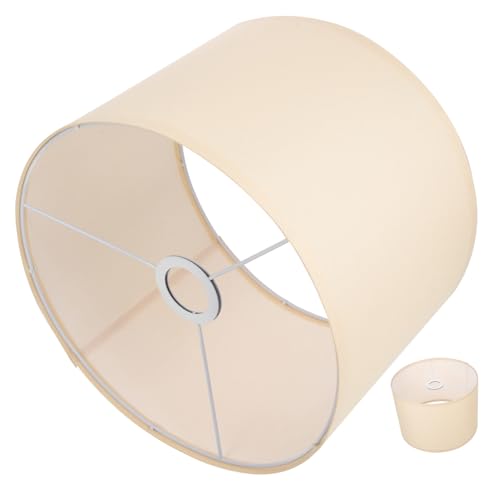VICASKY Lamp Shade Dekorativer Lampenschirm aus Leinenstoff Abnehmbarer Stehlampen Tischlampenschirm Kompatibel mit Glühbirne Einfach zu Montieren Leicht und Strapazierfähig Beige von VICASKY