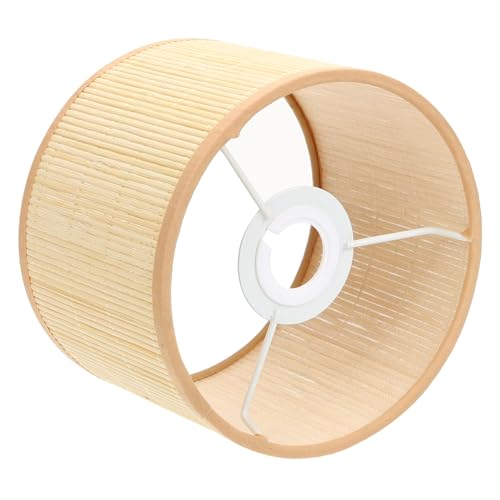 VICASKY Lampenschirm Drum Form Lampenabdeckung für Tischlampe Stehlampe Wandlampe Vintage Rattan Deko von VICASKY
