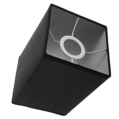 VICASKY Lampenschirm für Tischlampe Quadratisch aus Robustem Material Langlebig und Leicht Augenschonend Einfache Montage Dekorativer Lampenschirm Ersatz für Haushaltslampen Schwarz von VICASKY