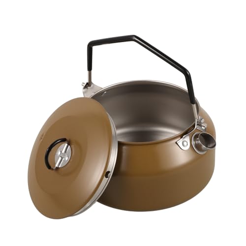 VICASKY Leichter Camping Wasserkocher Kessel mit Robustem Design Großer Kapazität für Tee Kaffee und Outdoor Küche Tragbar für Wandern Picknick Reisen von VICASKY